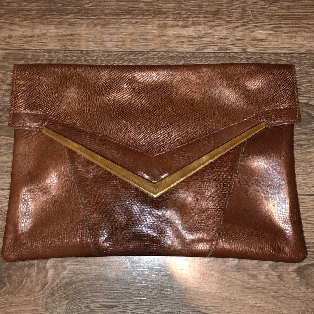 💥SOLD💥Brown Leather Clutch